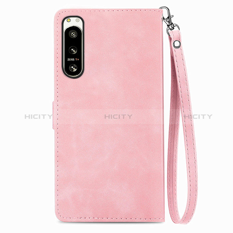 Handytasche Stand Schutzhülle Flip Leder Hülle S06D für Sony Xperia 5 IV Rosa