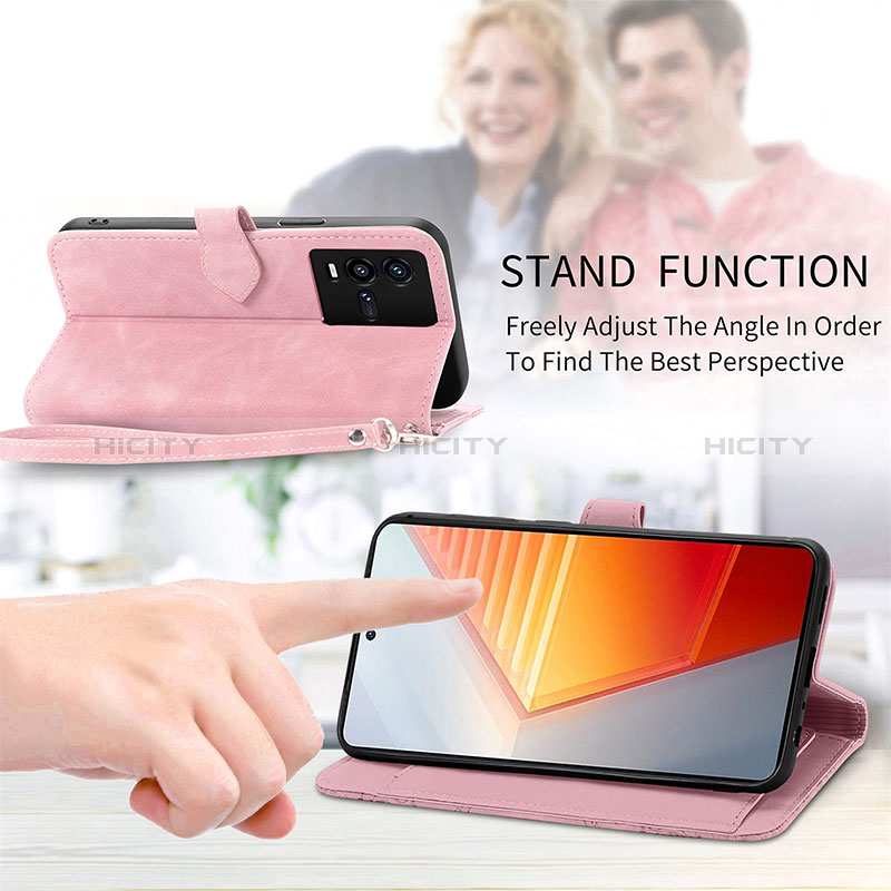 Handytasche Stand Schutzhülle Flip Leder Hülle S06D für Vivo iQOO 9T 5G