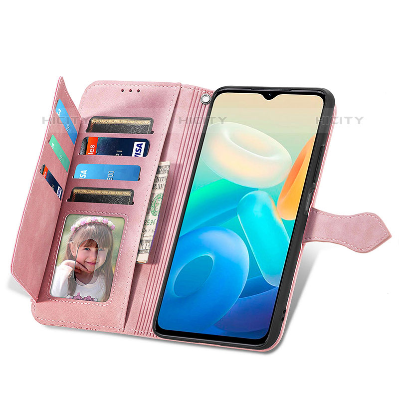 Handytasche Stand Schutzhülle Flip Leder Hülle S06D für Vivo iQOO Z6 Lite 5G groß