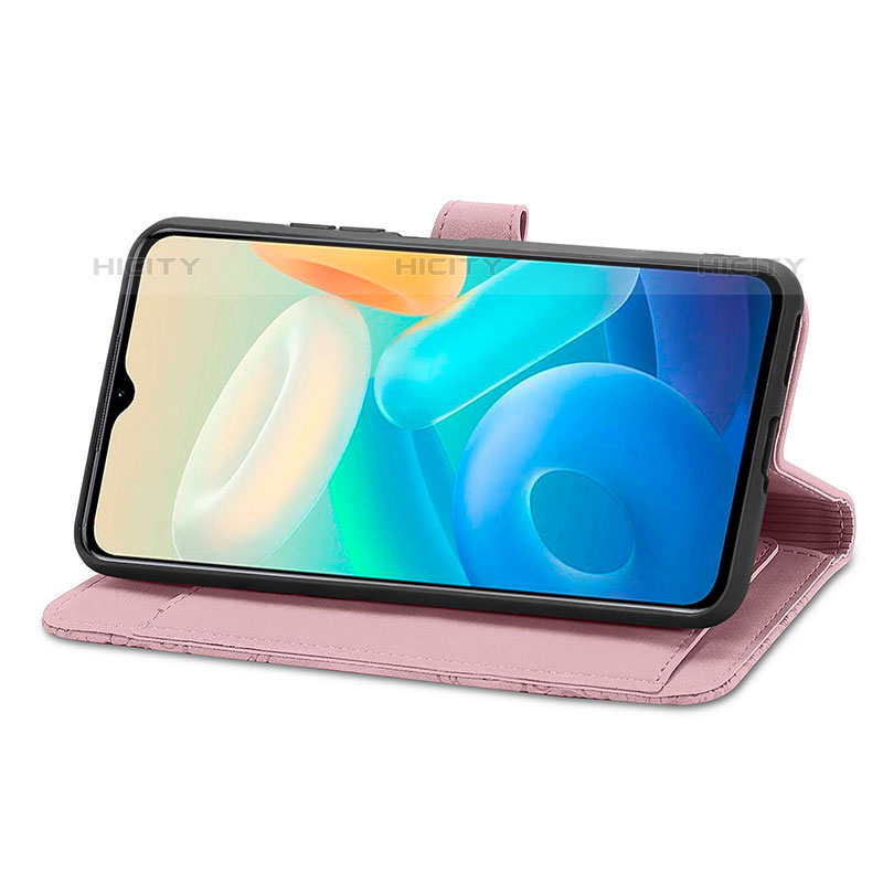 Handytasche Stand Schutzhülle Flip Leder Hülle S06D für Vivo iQOO Z6 Lite 5G groß