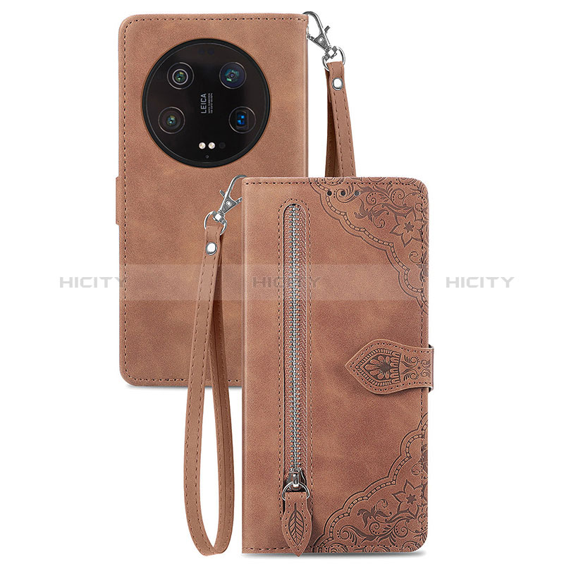 Handytasche Stand Schutzhülle Flip Leder Hülle S06D für Xiaomi Mi 13 Ultra 5G Braun Plus