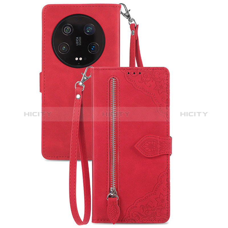 Handytasche Stand Schutzhülle Flip Leder Hülle S06D für Xiaomi Mi 13 Ultra 5G Rot Plus