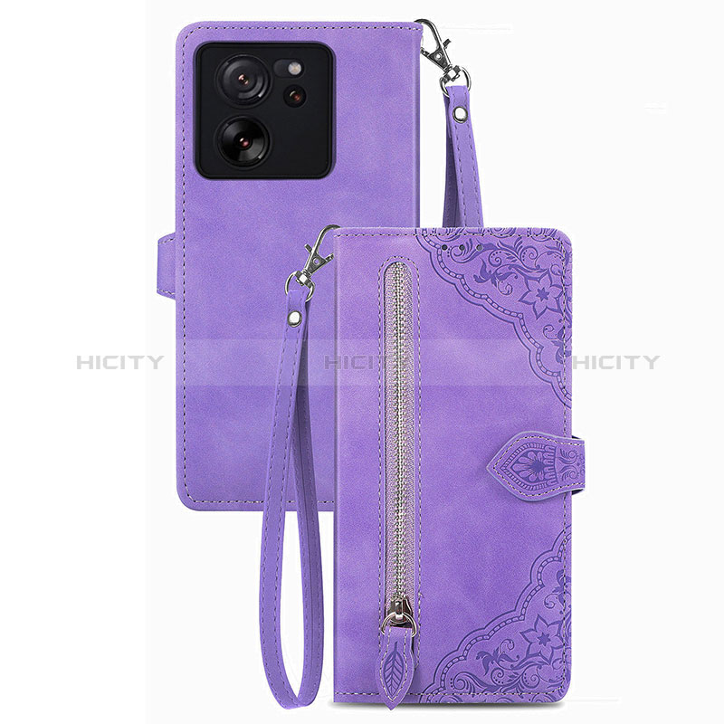 Handytasche Stand Schutzhülle Flip Leder Hülle S06D für Xiaomi Mi 13T 5G Violett Plus