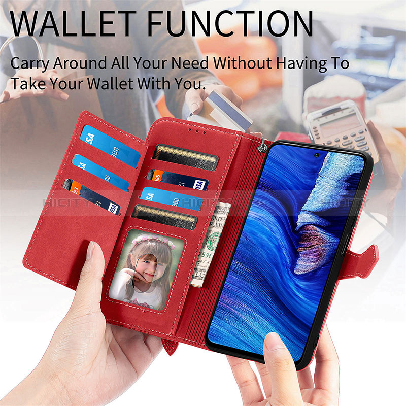 Handytasche Stand Schutzhülle Flip Leder Hülle S06D für Xiaomi POCO M3 Pro 5G groß