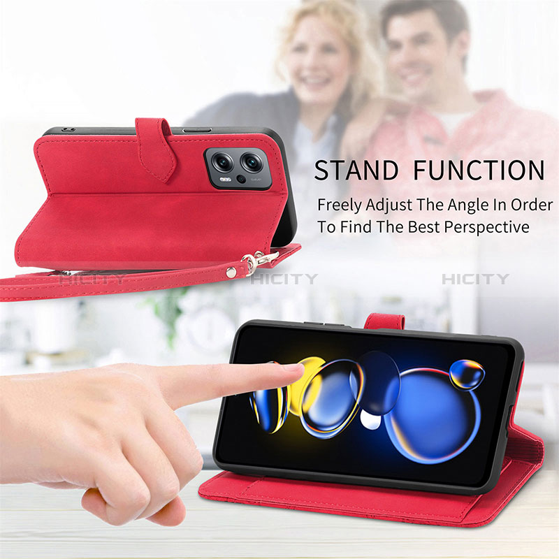 Handytasche Stand Schutzhülle Flip Leder Hülle S06D für Xiaomi Poco X4 GT 5G groß