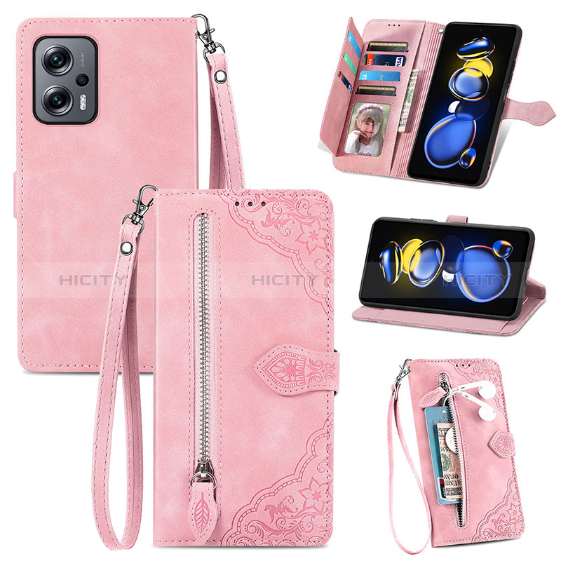 Handytasche Stand Schutzhülle Flip Leder Hülle S06D für Xiaomi Poco X4 GT 5G Rosa