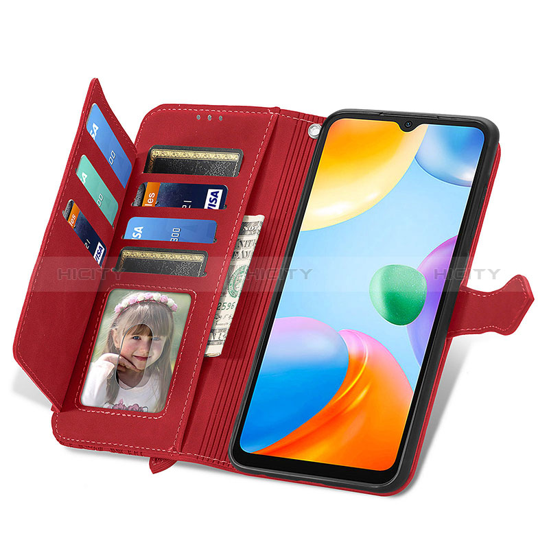 Handytasche Stand Schutzhülle Flip Leder Hülle S06D für Xiaomi Redmi 10 India groß