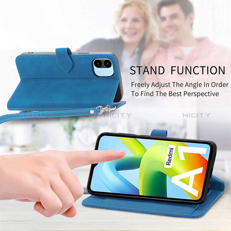Handytasche Stand Schutzhülle Flip Leder Hülle S06D für Xiaomi Redmi A1 groß
