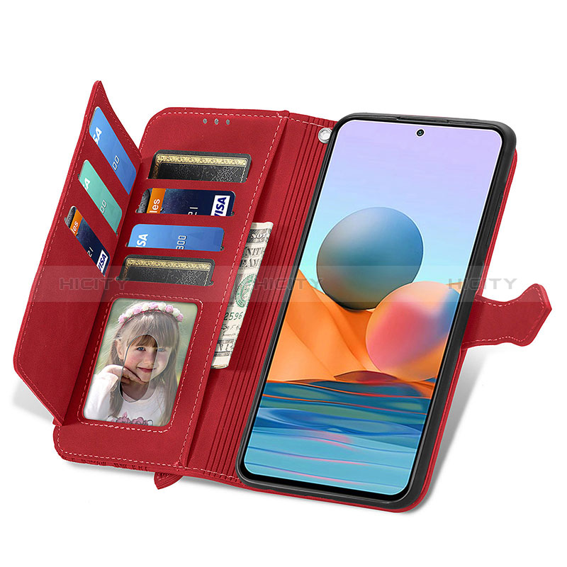 Handytasche Stand Schutzhülle Flip Leder Hülle S06D für Xiaomi Redmi Note 10 Pro 4G groß