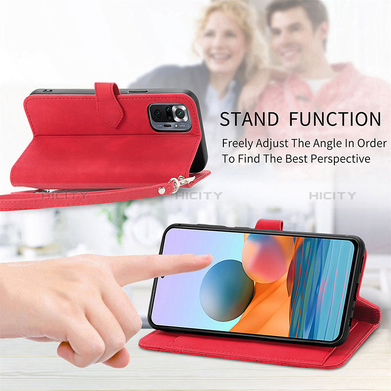 Handytasche Stand Schutzhülle Flip Leder Hülle S06D für Xiaomi Redmi Note 10 Pro Max groß