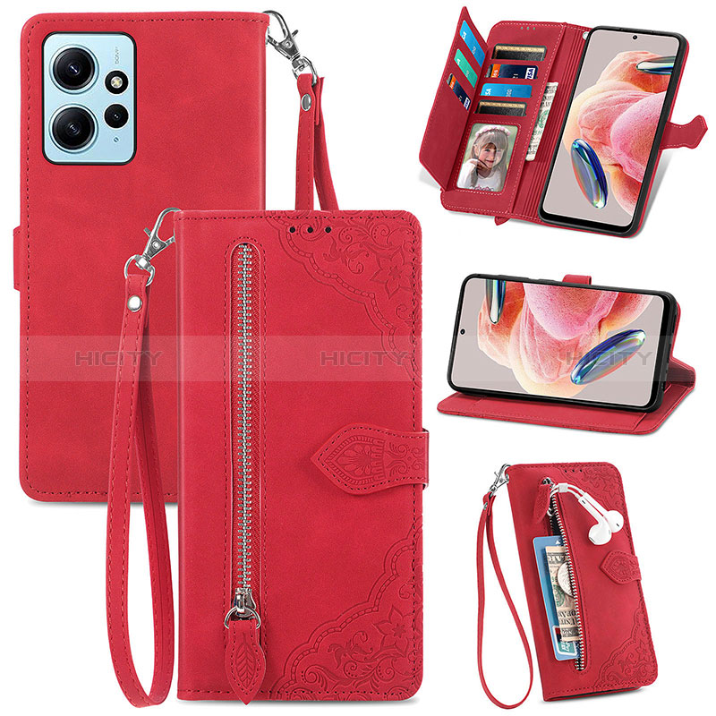 Handytasche Stand Schutzhülle Flip Leder Hülle S06D für Xiaomi Redmi Note 12 4G groß