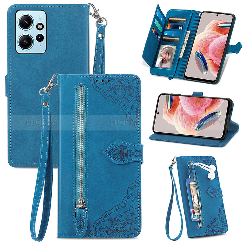 Handytasche Stand Schutzhülle Flip Leder Hülle S06D für Xiaomi Redmi Note 12 4G groß