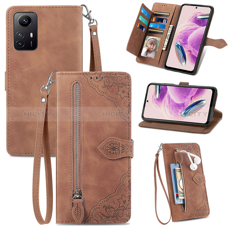 Handytasche Stand Schutzhülle Flip Leder Hülle S06D für Xiaomi Redmi Note 12S groß