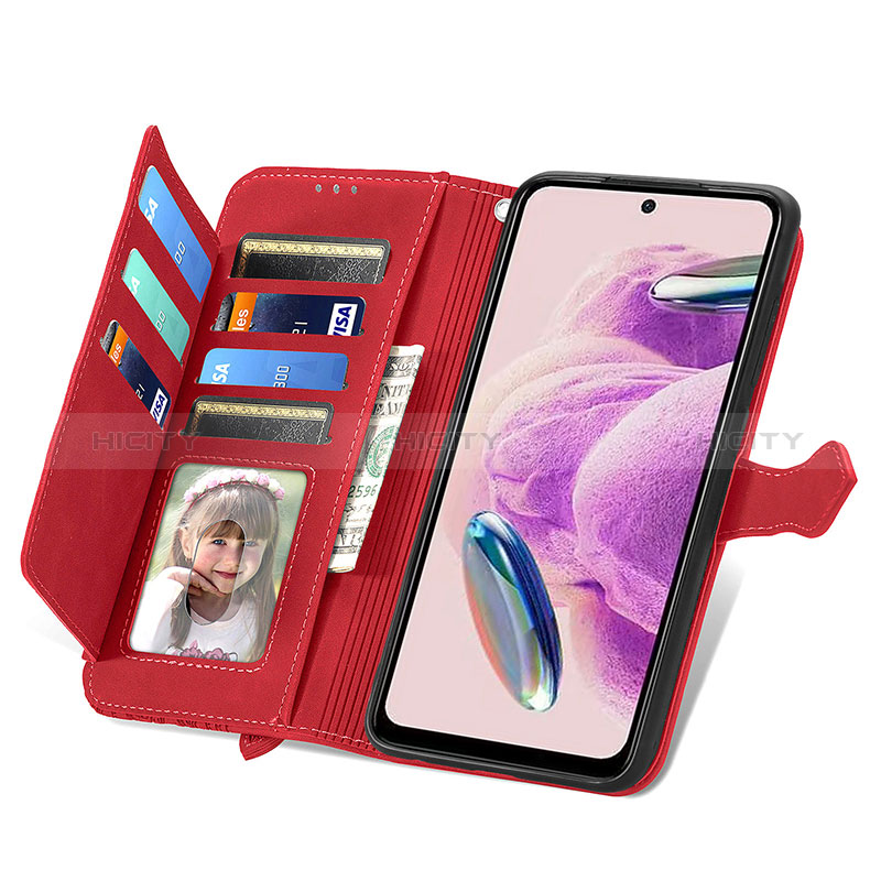 Handytasche Stand Schutzhülle Flip Leder Hülle S06D für Xiaomi Redmi Note 12S groß