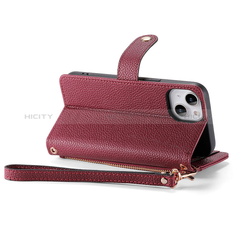 Handytasche Stand Schutzhülle Flip Leder Hülle S07D für Apple iPhone 14 Plus