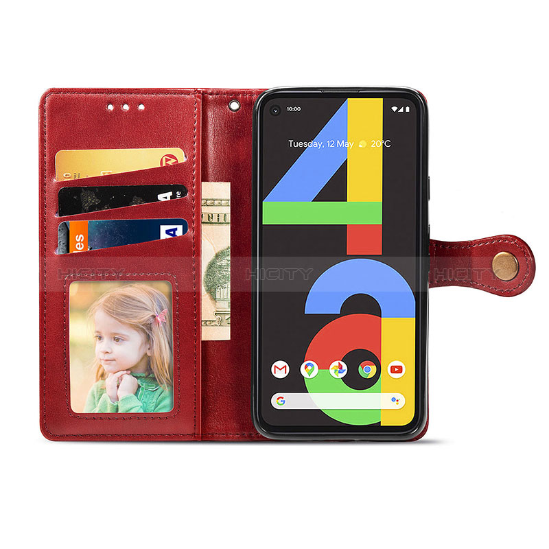 Handytasche Stand Schutzhülle Flip Leder Hülle S07D für Google Pixel 4a