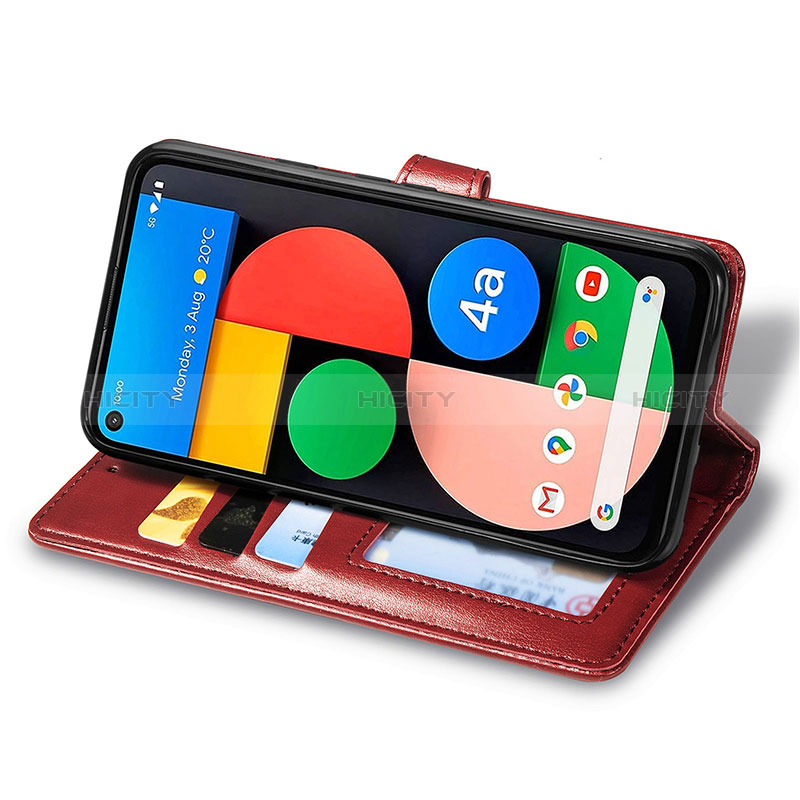 Handytasche Stand Schutzhülle Flip Leder Hülle S07D für Google Pixel 5 XL 5G