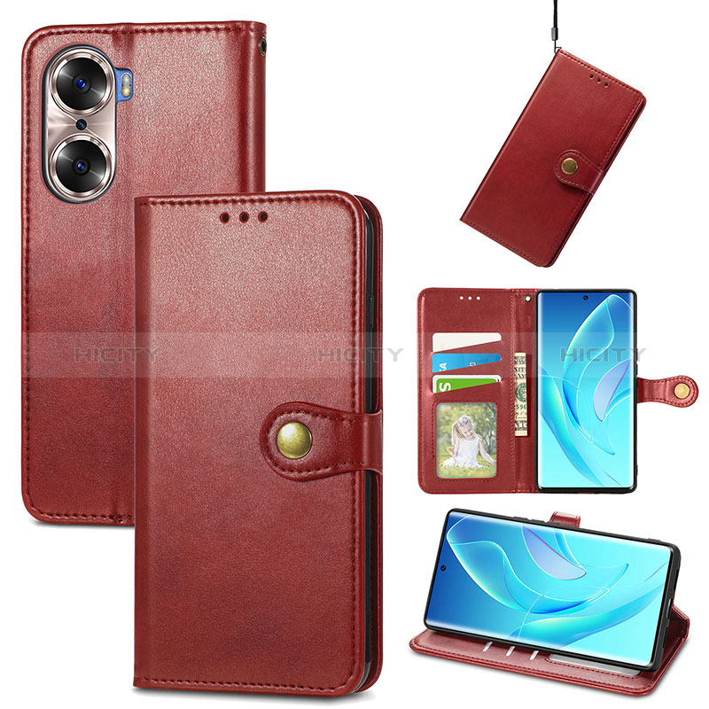 Handytasche Stand Schutzhülle Flip Leder Hülle S07D für Huawei Honor 60 Pro 5G groß