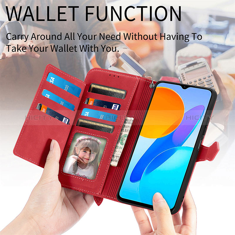 Handytasche Stand Schutzhülle Flip Leder Hülle S07D für Huawei Honor X6