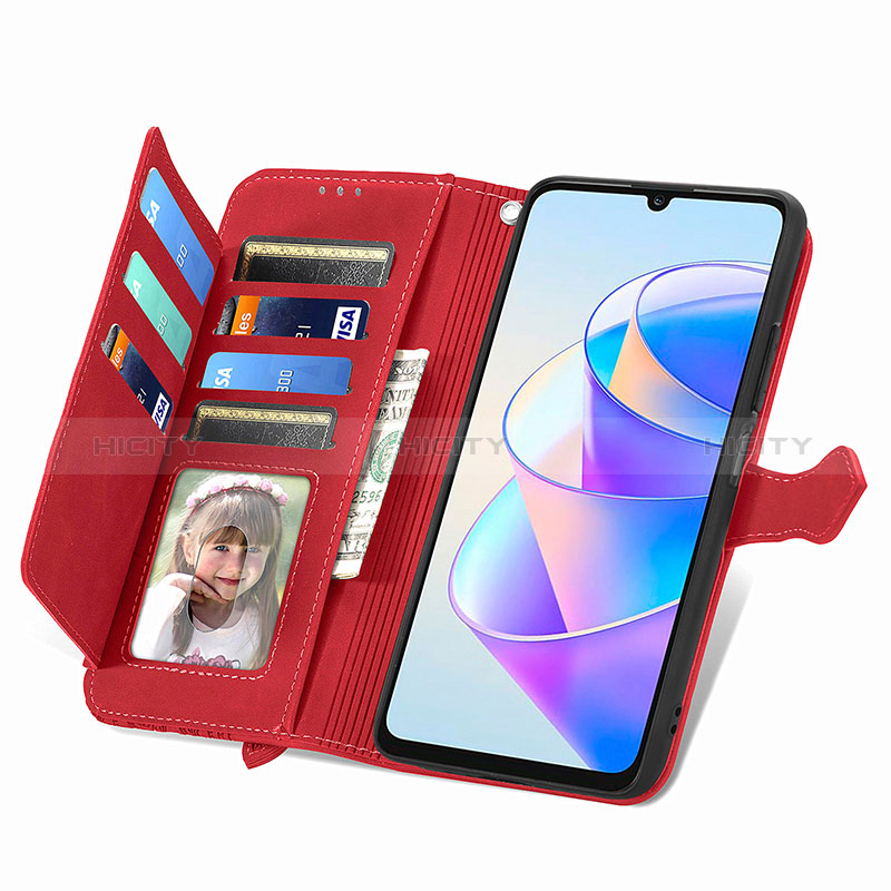 Handytasche Stand Schutzhülle Flip Leder Hülle S07D für Huawei Honor X7a groß