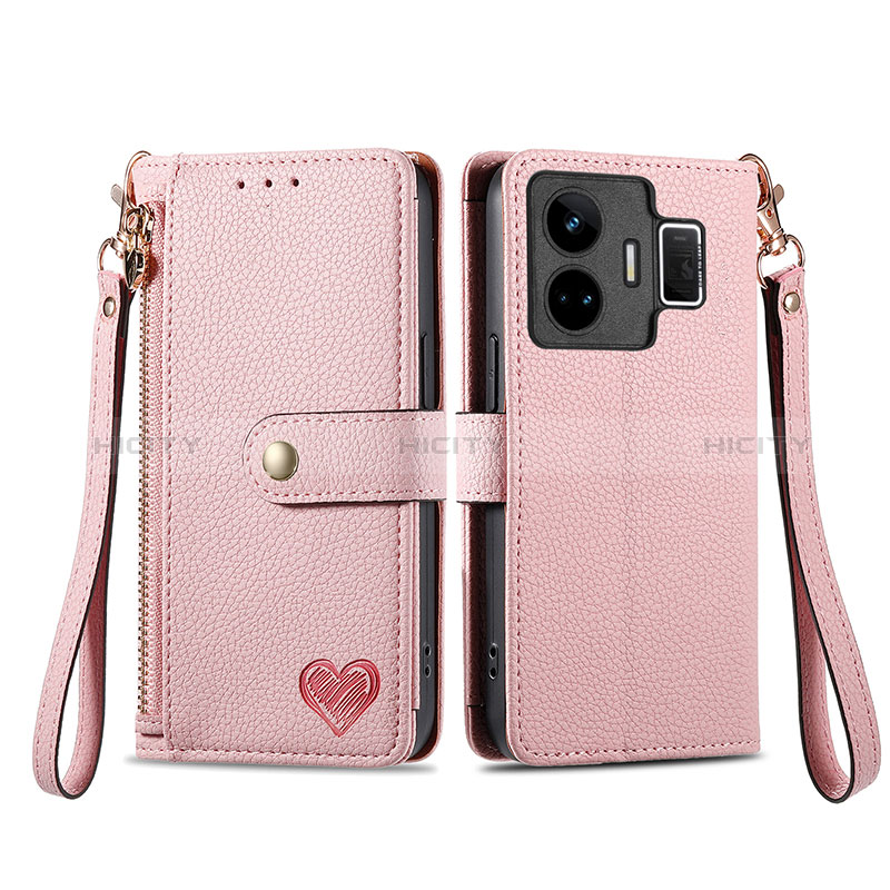 Handytasche Stand Schutzhülle Flip Leder Hülle S07D für Realme GT Neo5 5G Rosa