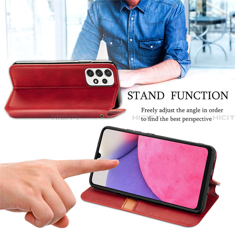 Handytasche Stand Schutzhülle Flip Leder Hülle S07D für Samsung Galaxy A33 5G