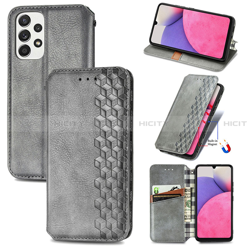 Handytasche Stand Schutzhülle Flip Leder Hülle S07D für Samsung Galaxy A33 5G