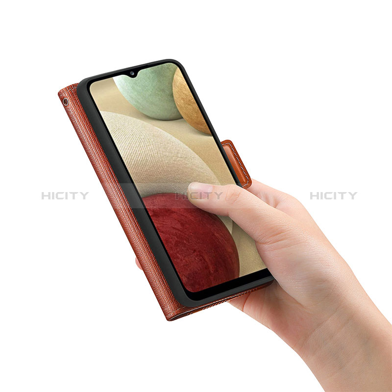 Handytasche Stand Schutzhülle Flip Leder Hülle S07D für Samsung Galaxy M12 groß