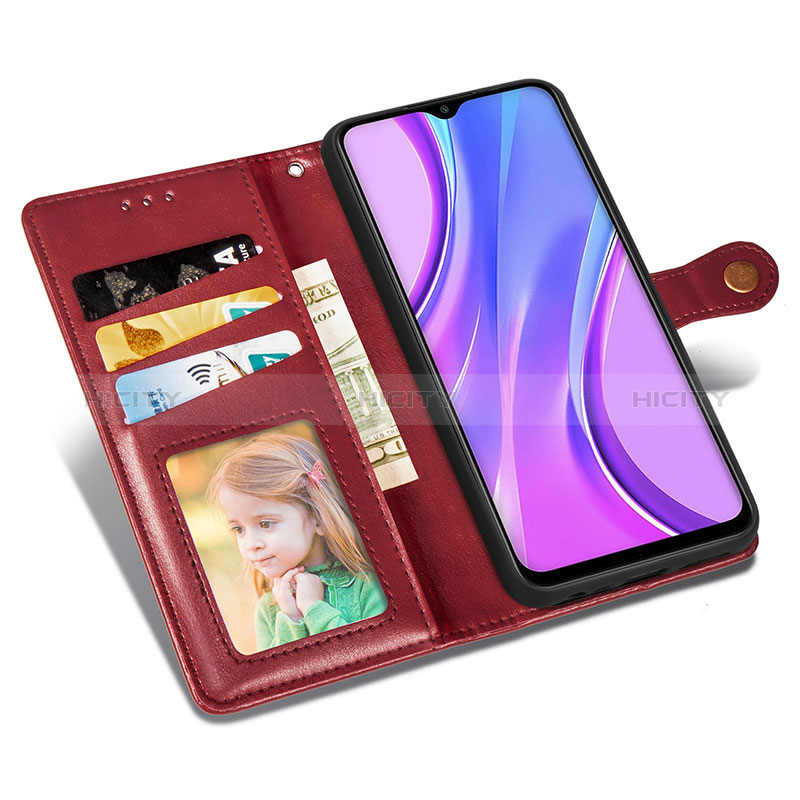 Handytasche Stand Schutzhülle Flip Leder Hülle S07D für Xiaomi Redmi 9 groß