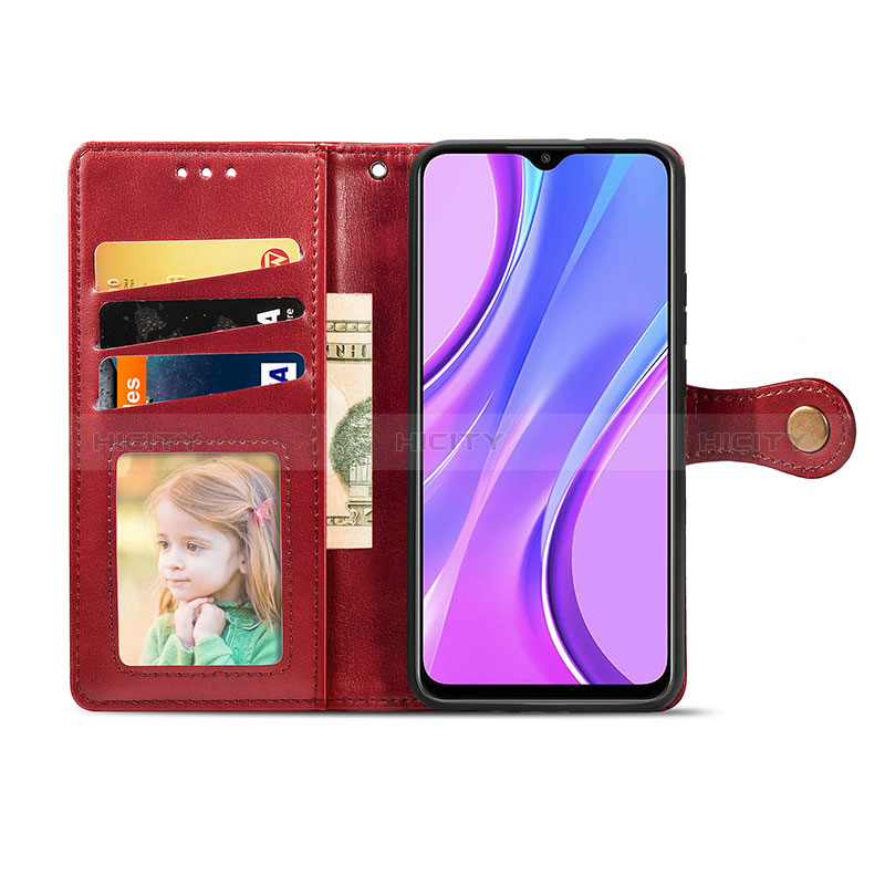 Handytasche Stand Schutzhülle Flip Leder Hülle S07D für Xiaomi Redmi 9 groß