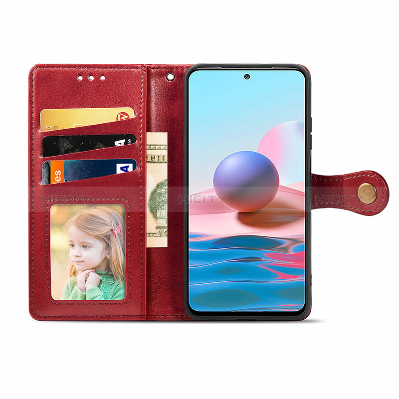 Handytasche Stand Schutzhülle Flip Leder Hülle S07D für Xiaomi Redmi Note 10 5G groß