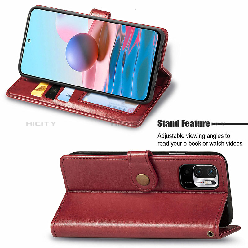 Handytasche Stand Schutzhülle Flip Leder Hülle S07D für Xiaomi Redmi Note 10T 5G groß