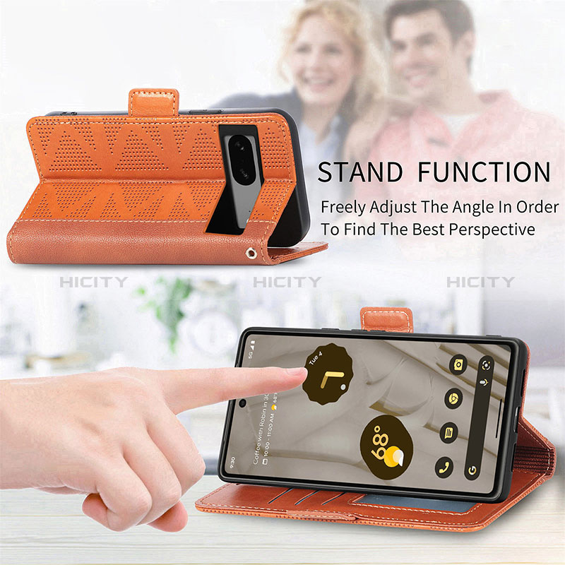 Handytasche Stand Schutzhülle Flip Leder Hülle S08D für Google Pixel 7a 5G