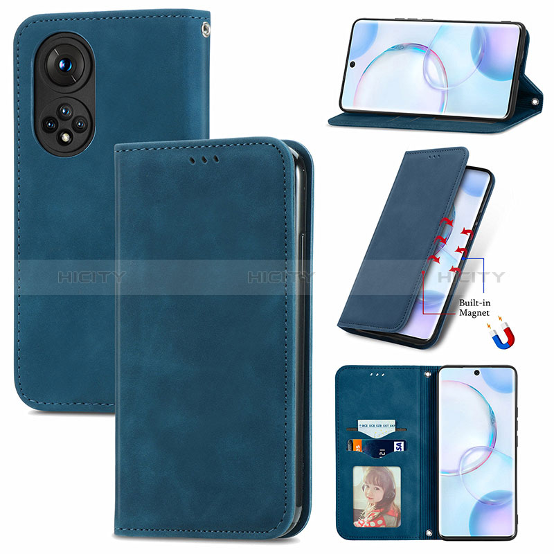 Handytasche Stand Schutzhülle Flip Leder Hülle S08D für Huawei Honor 50 5G groß