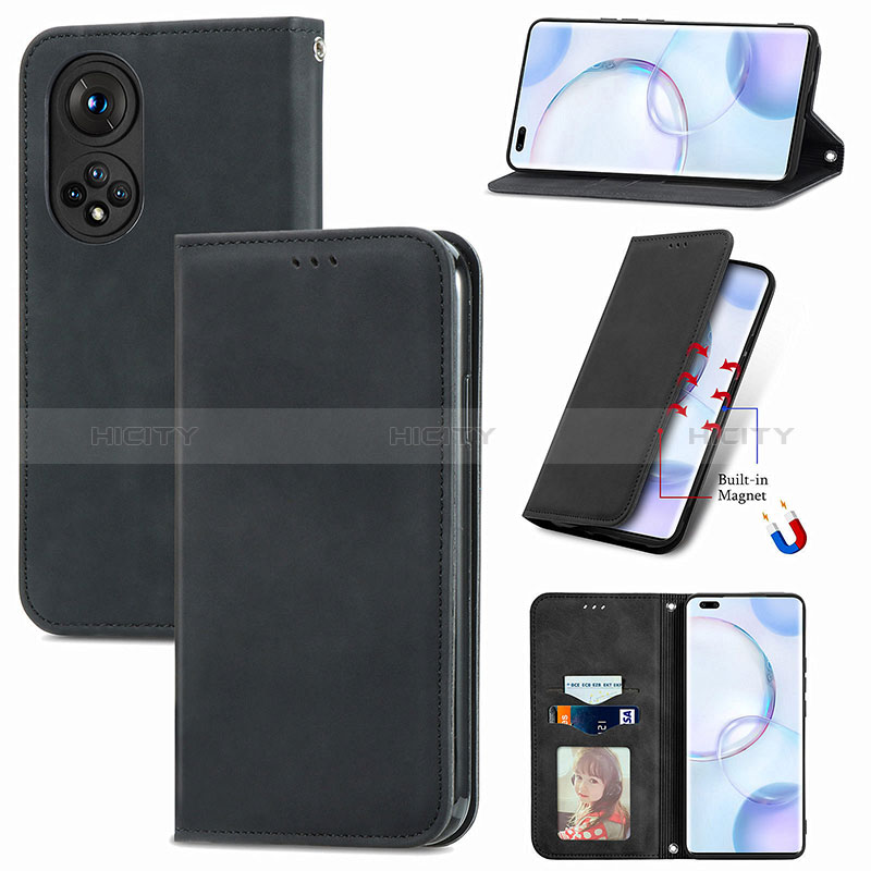 Handytasche Stand Schutzhülle Flip Leder Hülle S08D für Huawei Honor 50 Pro 5G groß