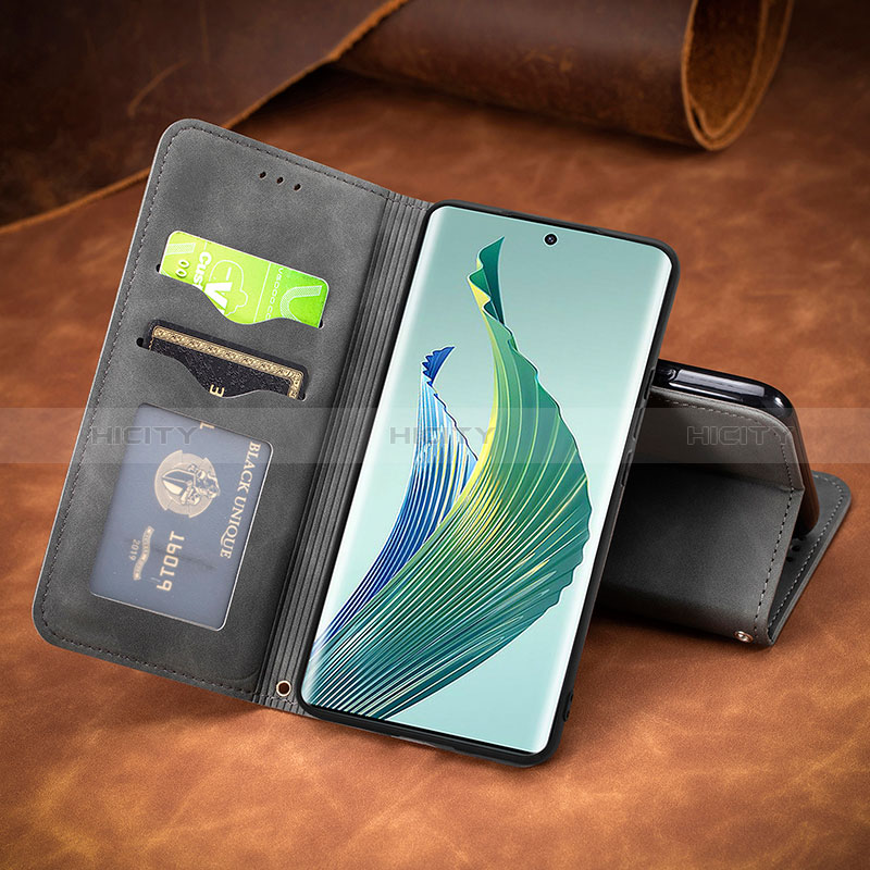 Handytasche Stand Schutzhülle Flip Leder Hülle S08D für Huawei Honor Magic5 Lite 5G Grau