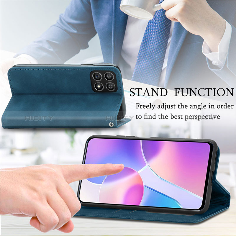 Handytasche Stand Schutzhülle Flip Leder Hülle S08D für Huawei Honor X30i