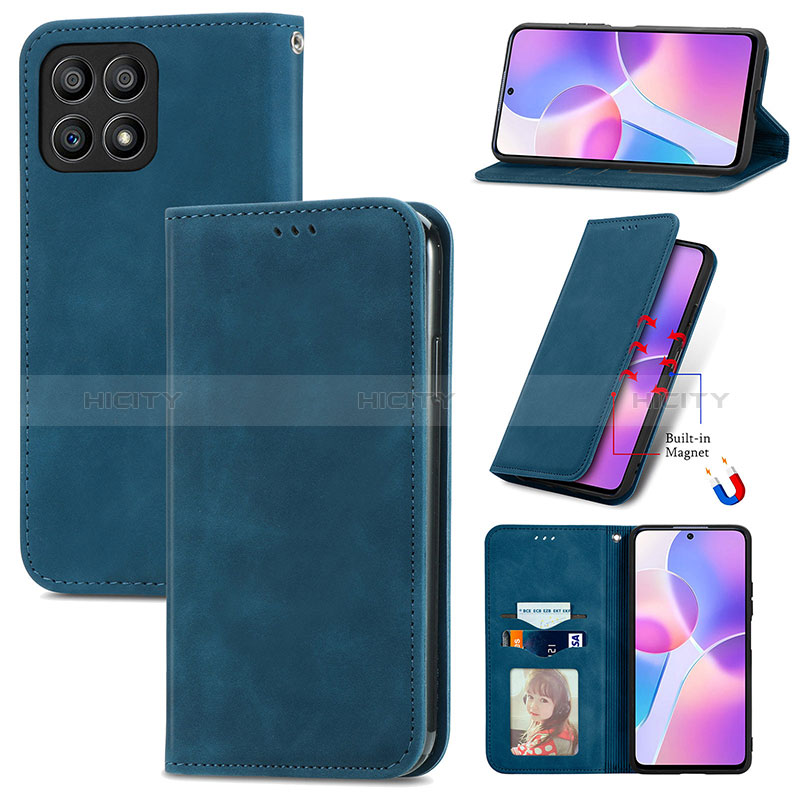 Handytasche Stand Schutzhülle Flip Leder Hülle S08D für Huawei Honor X30i