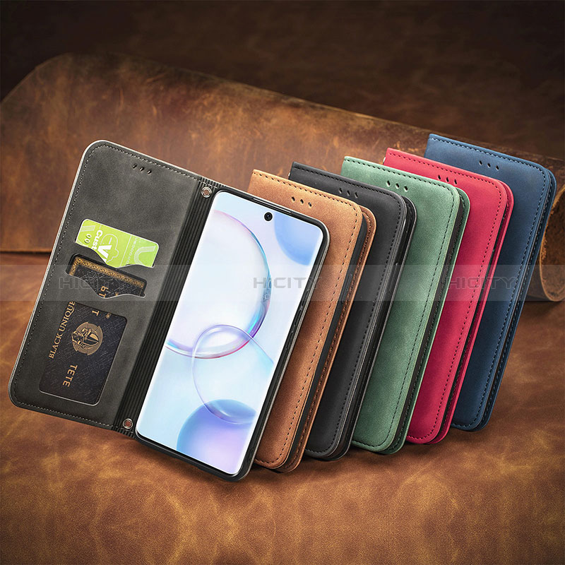 Handytasche Stand Schutzhülle Flip Leder Hülle S08D für Huawei Nova 9 groß