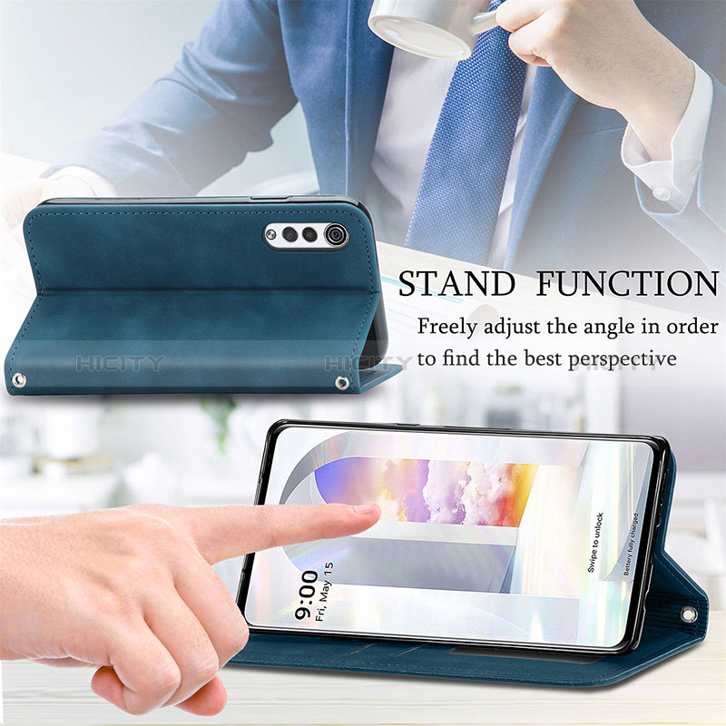 Handytasche Stand Schutzhülle Flip Leder Hülle S08D für LG Velvet 2 Pro