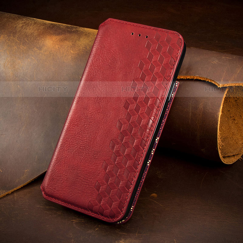 Handytasche Stand Schutzhülle Flip Leder Hülle S08D für Samsung Galaxy S21 Plus 5G Rot Plus