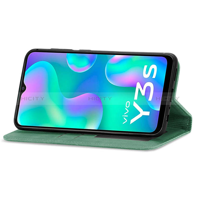 Handytasche Stand Schutzhülle Flip Leder Hülle S08D für Vivo Y3s (2021)