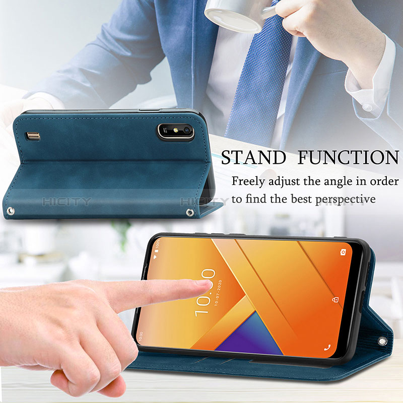 Handytasche Stand Schutzhülle Flip Leder Hülle S08D für Wiko Y81