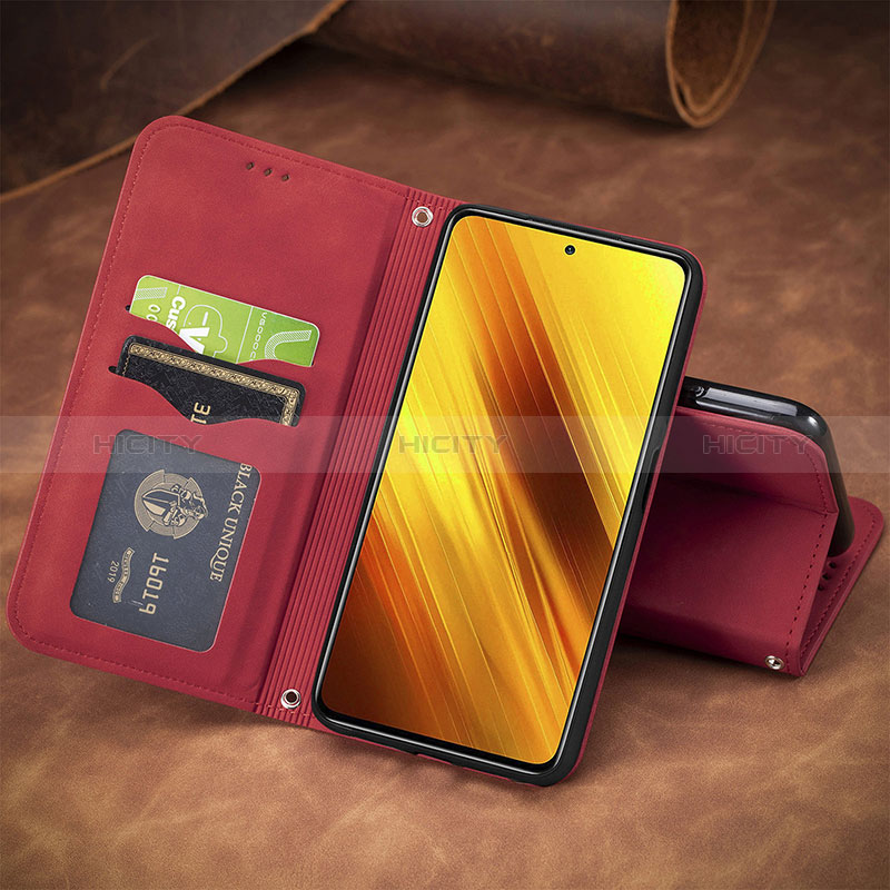 Handytasche Stand Schutzhülle Flip Leder Hülle S08D für Xiaomi Poco X3 NFC groß