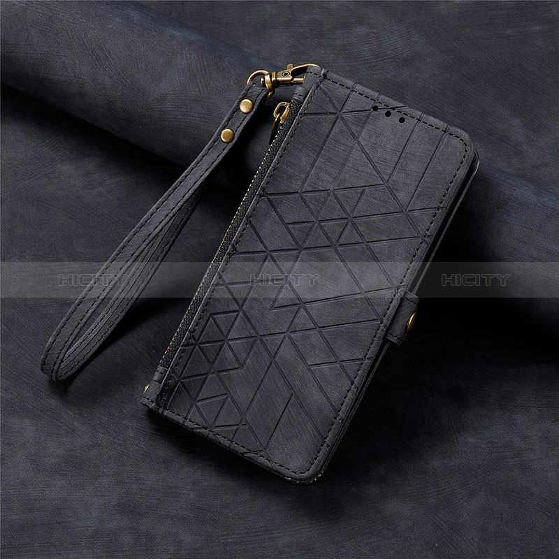 Handytasche Stand Schutzhülle Flip Leder Hülle S08D für Xiaomi Redmi 12 4G Schwarz