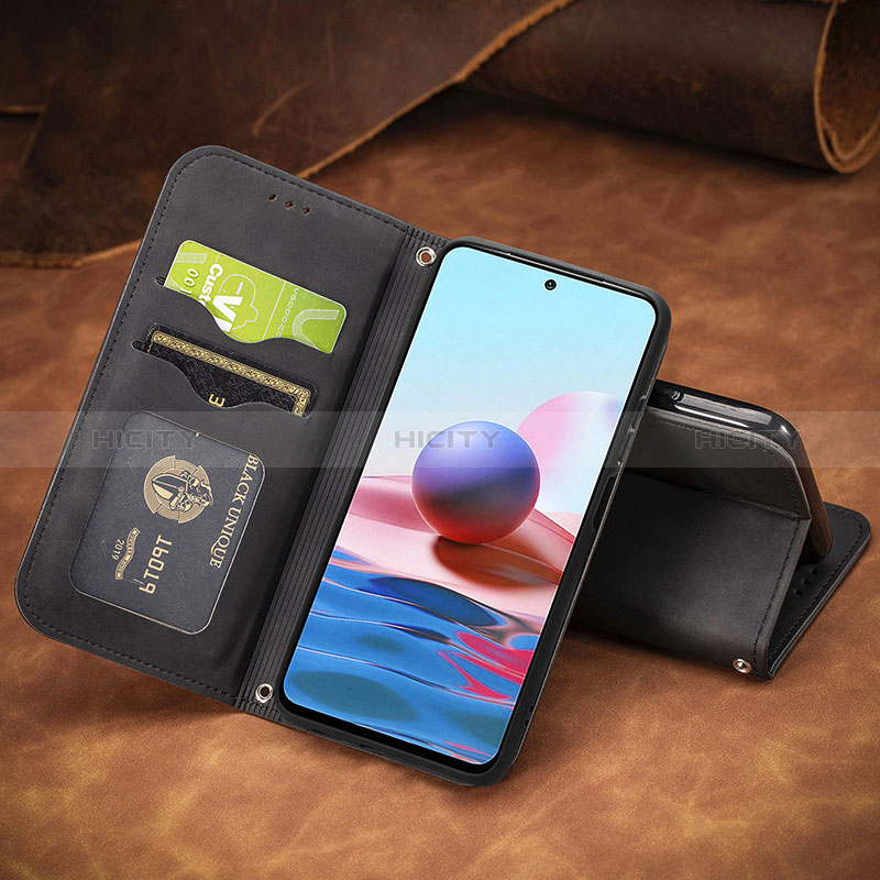 Handytasche Stand Schutzhülle Flip Leder Hülle S08D für Xiaomi Redmi Note 10 4G groß