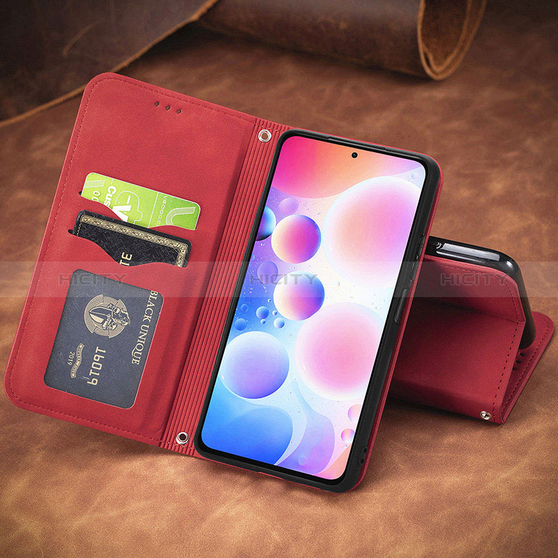 Handytasche Stand Schutzhülle Flip Leder Hülle S08D für Xiaomi Redmi Note 10 Pro 4G groß