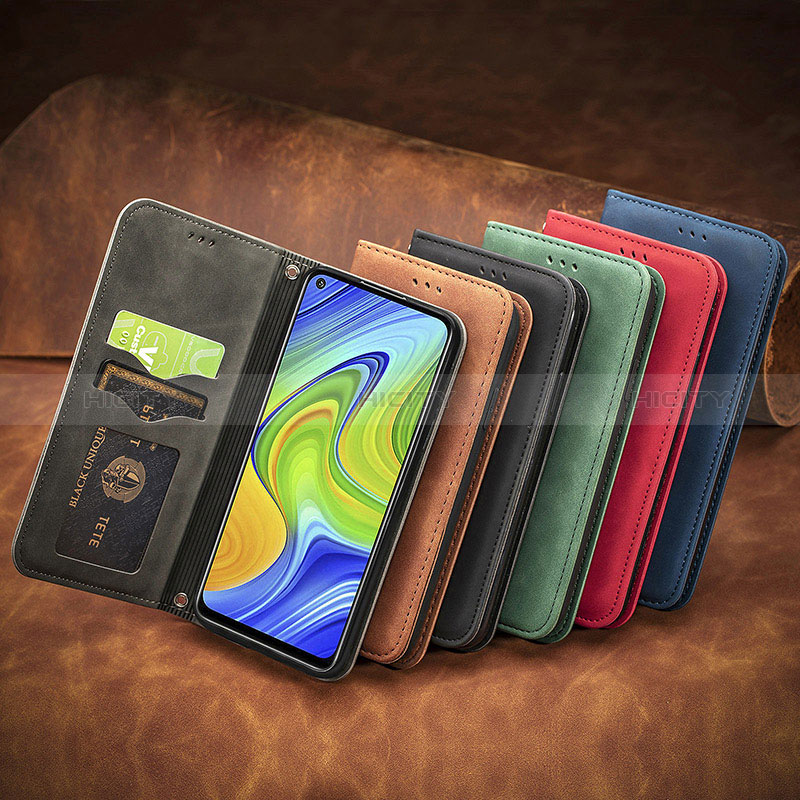 Handytasche Stand Schutzhülle Flip Leder Hülle S08D für Xiaomi Redmi Note 9 groß