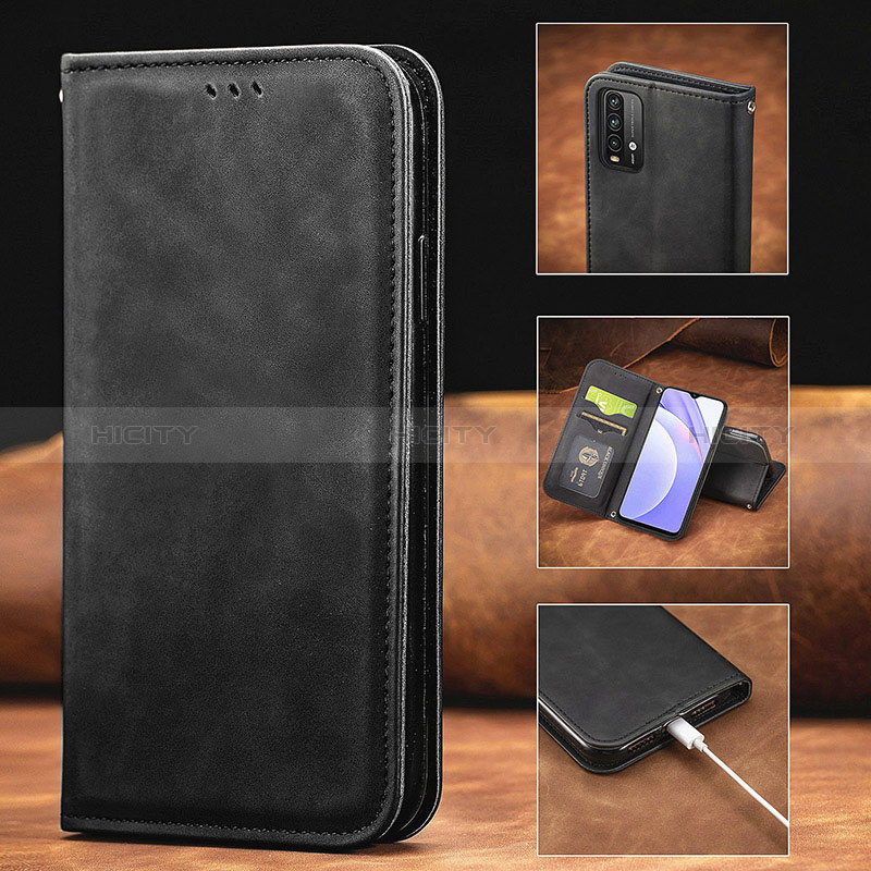 Handytasche Stand Schutzhülle Flip Leder Hülle S08D für Xiaomi Redmi Note 9 4G groß