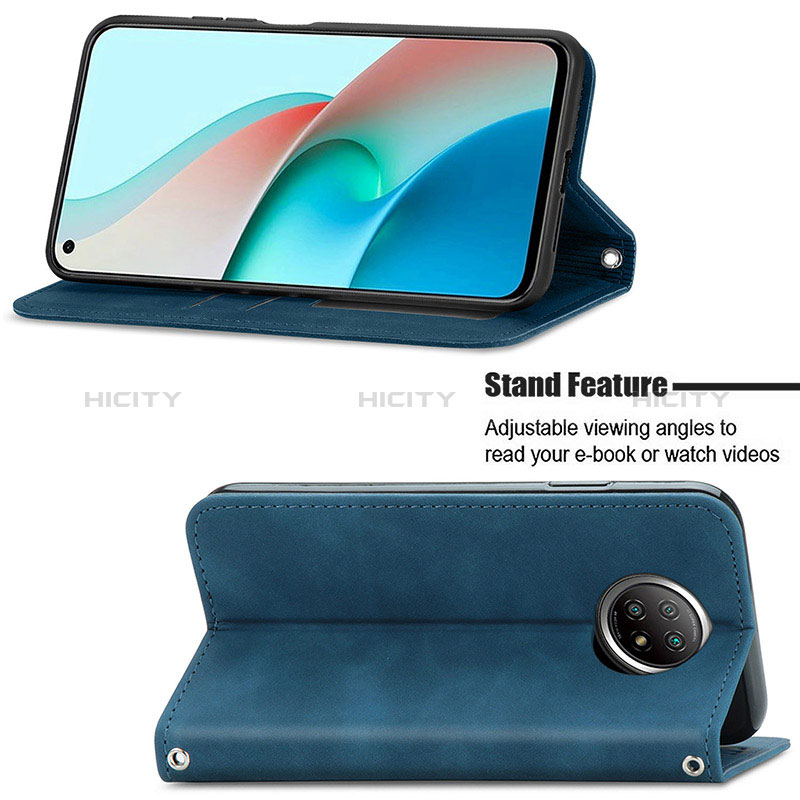 Handytasche Stand Schutzhülle Flip Leder Hülle S08D für Xiaomi Redmi Note 9 5G groß